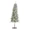 5.5ft. Pre-Lit Flocked Washington Alpine Artificial Christmas Tree, Warm White LED Lights